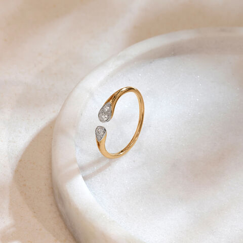 Subtle Balance Diamond Platinum Gold Ring