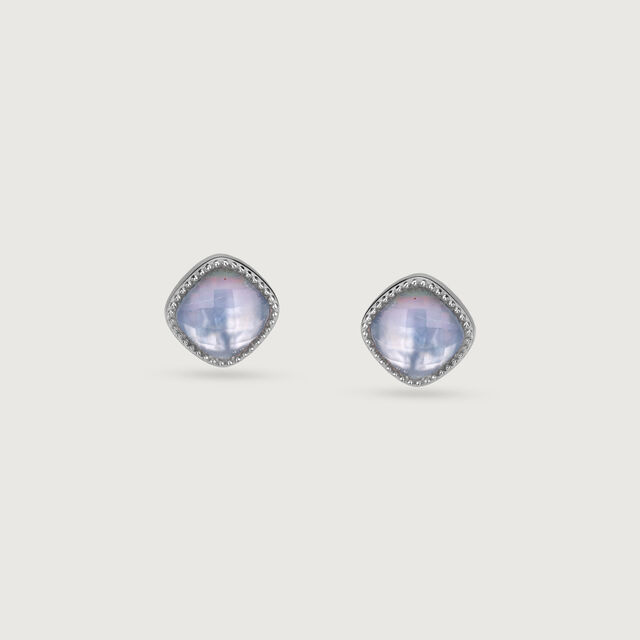 Dreamy Gleam Quartz Silver Stud Earrings,,hi-res image number null