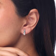 Pearl Bloom Silver Stud Earrings,,hi-res view 2