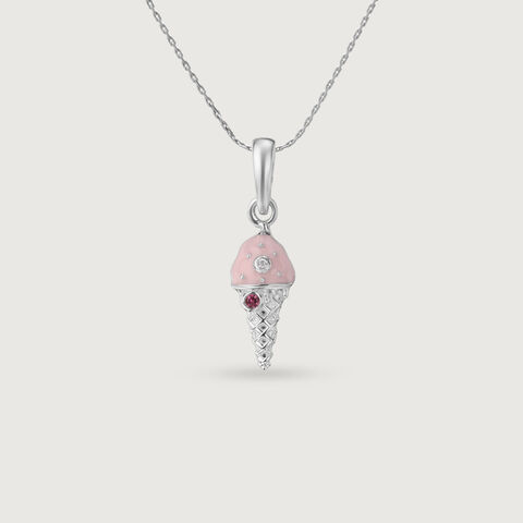 Playful Scoop Silver Pendant