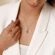 Spirited Elegance 18KT Gold Chain Turquoise Pendant with chain,,hi-res view 2