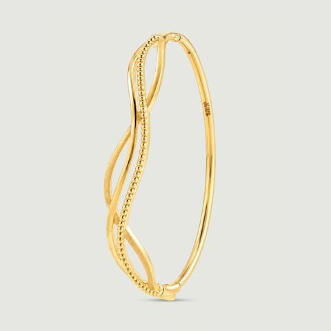 Sculpted Current Gold Bangle