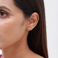 Fluid Bloom Gold Stud Earrings,,hi-res view 2