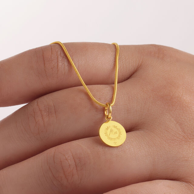 Divine Lakshmi Gold Pendant,,hi-res image number null