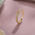 Crown Jewel 14KT Gold & Diamond Ring,,hi-res view 1