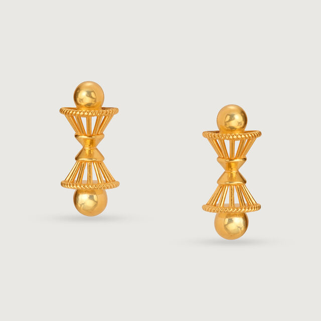Ancestral Charms 22KT Gold Stud Earrings,,hi-res image number null