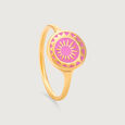 Luminous Sunset Enamel Gold Signet Ring,,hi-res view 6