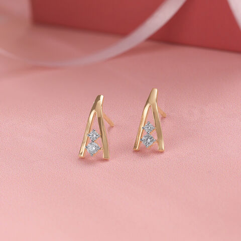 Sassy Beam Diamond Earrings