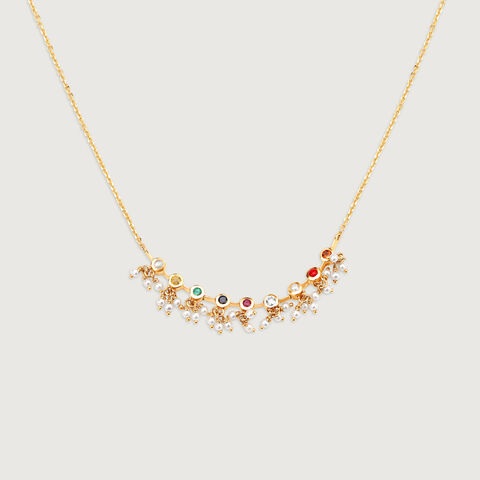 Charm of Cheer 14KT Navratna Necklace