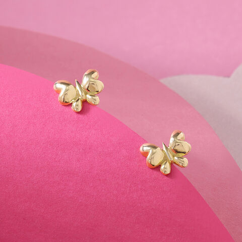 Enchanted Butterfly 14KT Gold Stud Earring