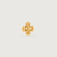 Woven Petal Gold Nose Pin,,hi-res view 2