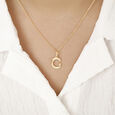Letter Perfect 'G' Gold Pendant,,hi-res view 2