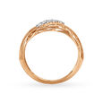 14KT Rose Gold Diamond Finger Ring,,hi-res view 3