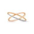 14KT Rose Gold Entwined Brilliance Diamond Finger Ring,,hi-res view 2