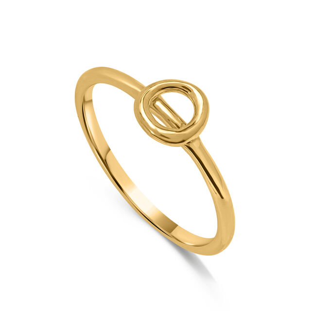Letter O 14KT Yellow Gold Initial Ring,,hi-res view 4