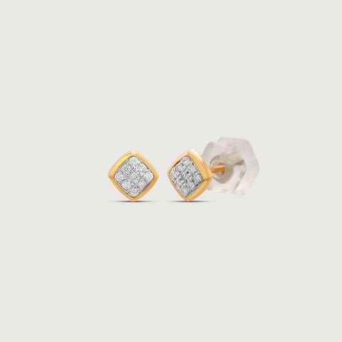 Soft Frame Diamond Stud Earrings