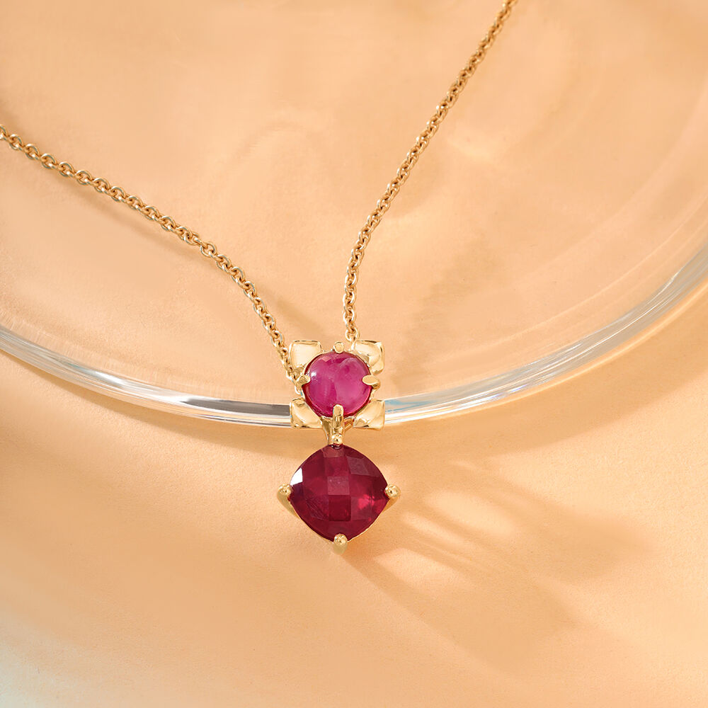 Ruby pendant tanishq cheap