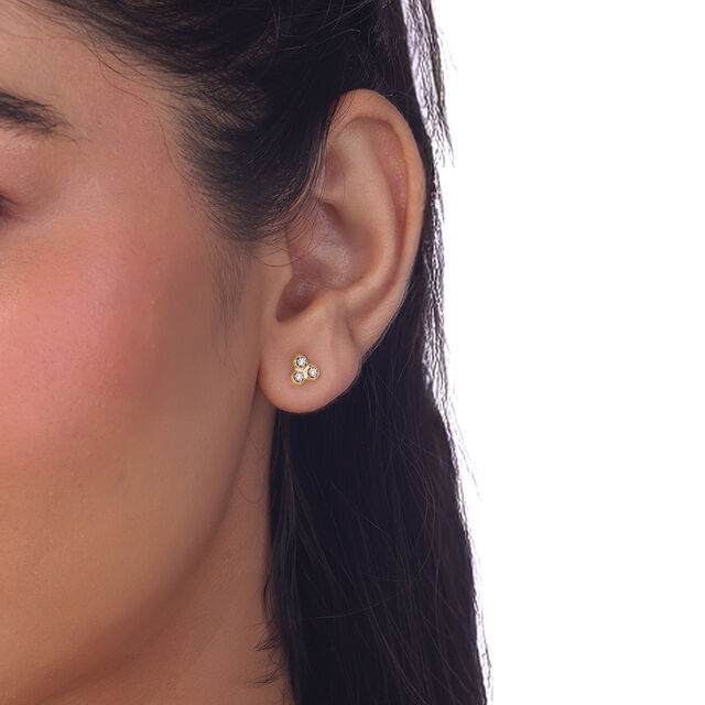 Honeycomb Harmony Diamond Stud Earrings,,hi-res image number null