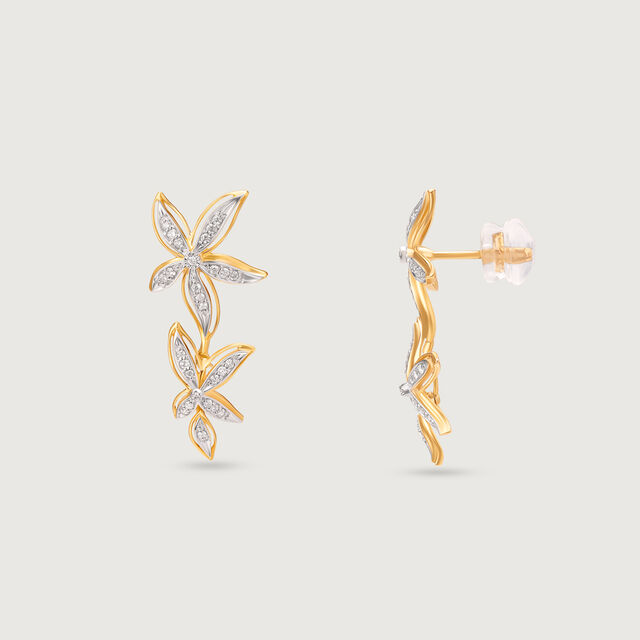 Blossom Cascade Diamond Drop Earrings,,hi-res image number null