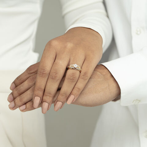Bling Romance Gold & Diamond Ring
