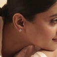 Luminous Flowing Diamond Stud Earrings,,hi-res view 2