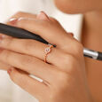 Glamour in Circles Rose Gold 18K Diamond Ring,,hi-res view 1