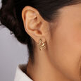 Galactic  Allure 14KT Hoop Earrings,,hi-res view 1