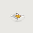 Bold Geometric Mother of Pearl Silver Ring,,hi-res view 4