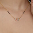 Trinity of Grace Gold and Diamond Vati Mangalsutra,,hi-res view 2