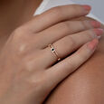Modern Geometric Gold Finger Ring,,hi-res view 2