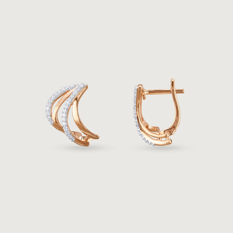 Blushing Swirl Diamond Earrings