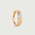 Sparkle Love Gold & Diamond Finger Ring for Men,,hi-res view 2