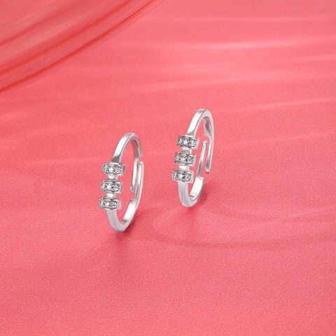 Radiant Spark Silver Toe Rings