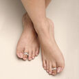 Crisscross Glam Silver Toe Rings,,hi-res view 2