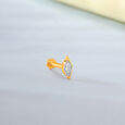 14KT Yellow Gold Diamond Nose Pin,,hi-res view 1