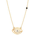 14KT Yellow Gold Labyrinth Evil Eye Necklace,,hi-res view 3
