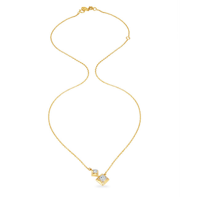 14KT Yellow Gold Shining Days Diamond Pendant With Chain,,hi-res view 1