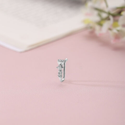 Cute Gleam Silver Nose Pin