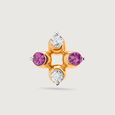 14KT Yellow Gold Diamond Nose Pin,,hi-res view 3