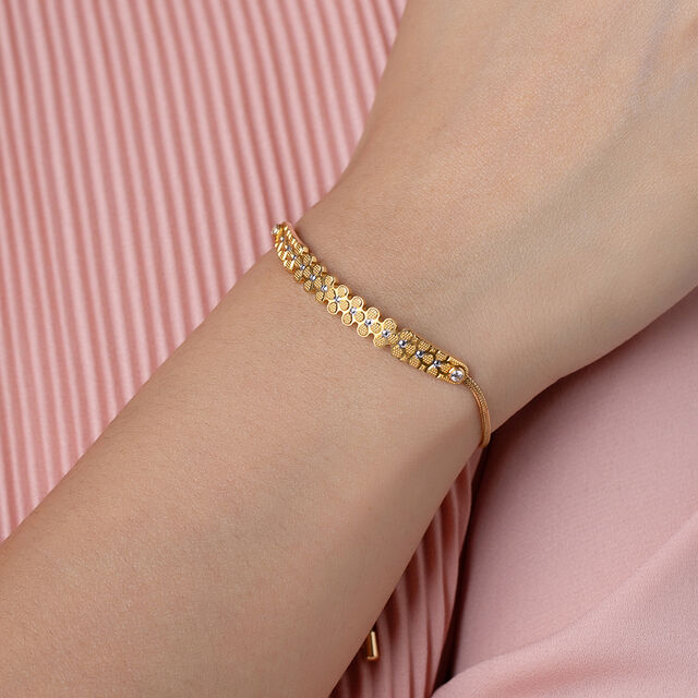 Charming Floral Gold Bracelet,,hi-res image number null