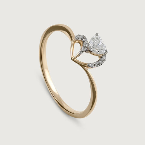 Heartfelt Radiance 14 kt Gold & Diamond Ring
