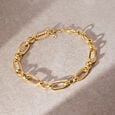 Bold Interlink 18KT Gold Bracelet,,hi-res view 1