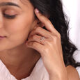 Cascading Curves Gold & Diamond Finger Ring,,hi-res view 2