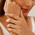 Wrapped in Love Solitaire Finger Ring,,hi-res view 2