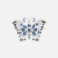 Mosaic Butterfly Silver Brooch,,hi-res view 3