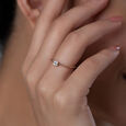 Twisted Grace Gold & Diamond Finger Ring,,hi-res view 1