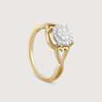Twilight Circle Gold & Diamond Finger Ring,,hi-res view 4