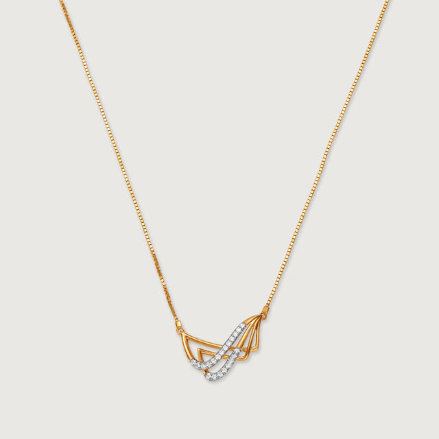 Oceans Rhythm 14 Kt Gold & Diamond Pendant with Chain,,hi-res image number null
