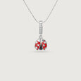Playful Ladybird Silver Pendant,,hi-res view 3