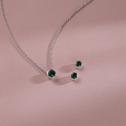 Chic Fresh Silver Earrings and Necklace Set